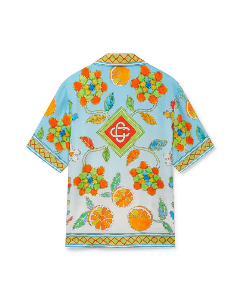 Casablanca o1mle0326 Cuban Collar Short Sleeve Shirt Yoruba Flowers Size US S / EU 44-46 / 1 - 2 Thumbnail