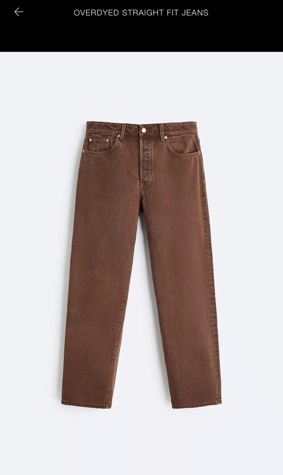 Zara ZARA Origins Overdyed Straight Fit Jeans – Burnt Orange Size US 36 / EU 52 - 6 Thumbnail