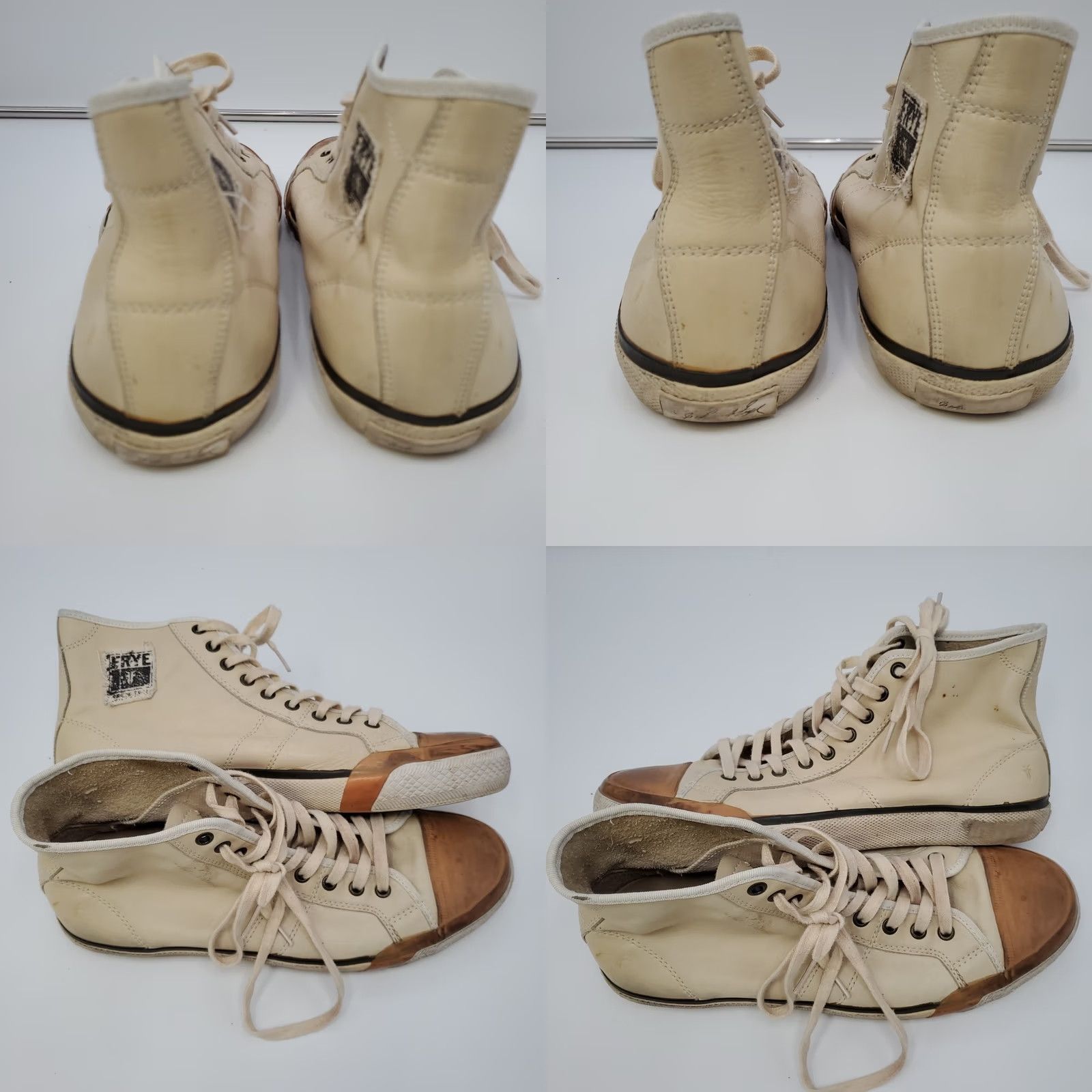 Frye Frye Greene Tall Lace Sneaker Men’s Size 10.5 Brown Leather High Top Casual Cushioned Solid Tan Brown Shoes Size US L / EU 52-54 / 3 - 8 Thumbnail