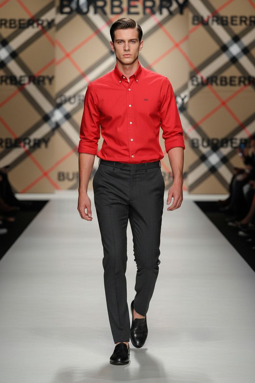 Burberry 🔥 red Burberry TB shirt red coton size xl flag logo thomas Size US XL / EU 56 / 4 - 2 Thumbnail