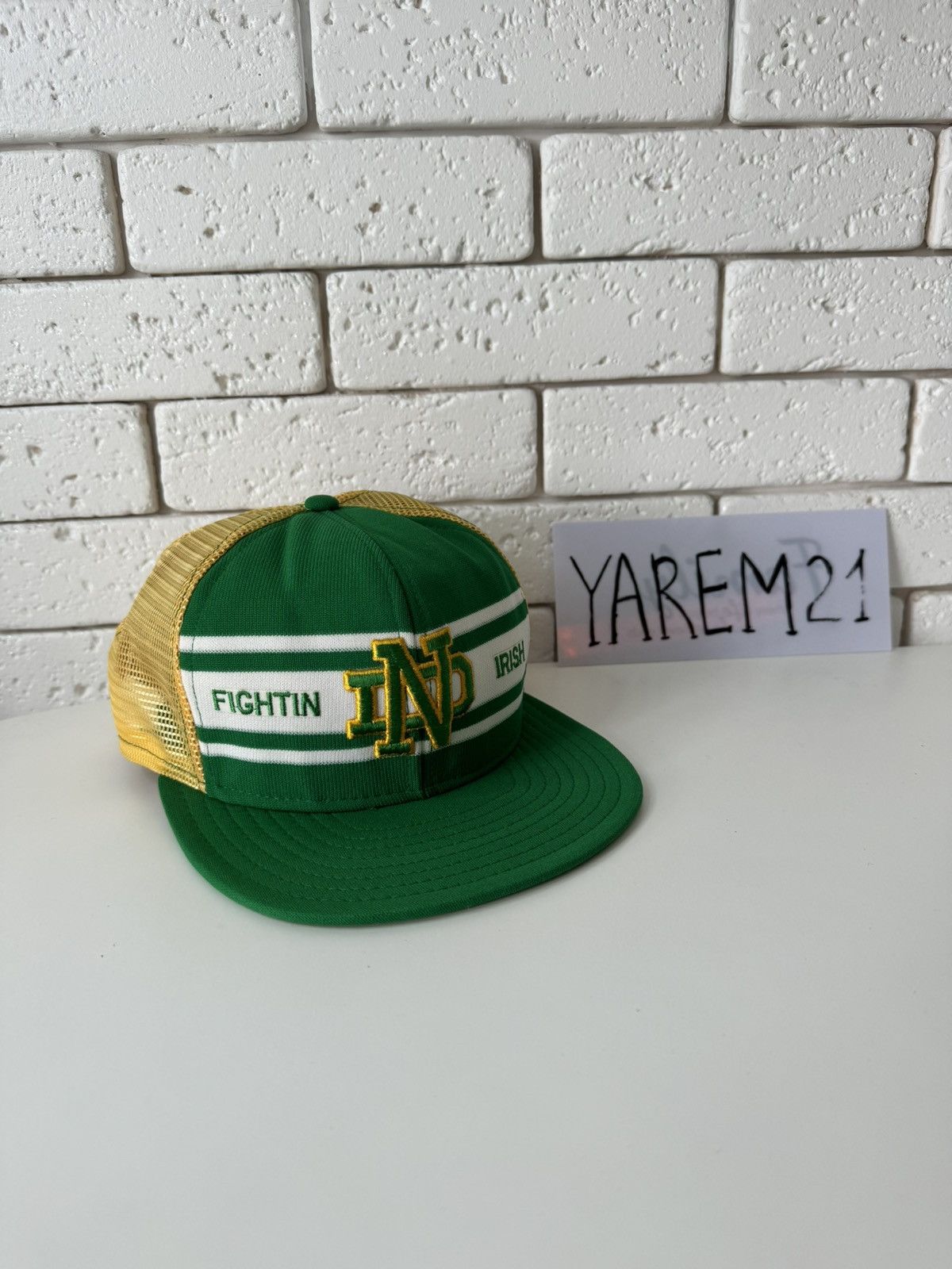 Vintage Notre Dame Fighting Irish Wrap cap hat Size ONE SIZE - 1 Thumbnail