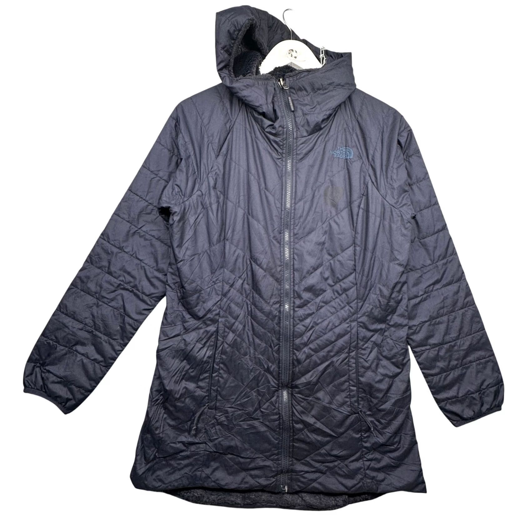 The North Face VINTAGE The North Face Mossbud Insulated Reversible Parka Jacket Womens Medium Navy Size M / US 6-8 / IT 42-44 - 2 Thumbnail