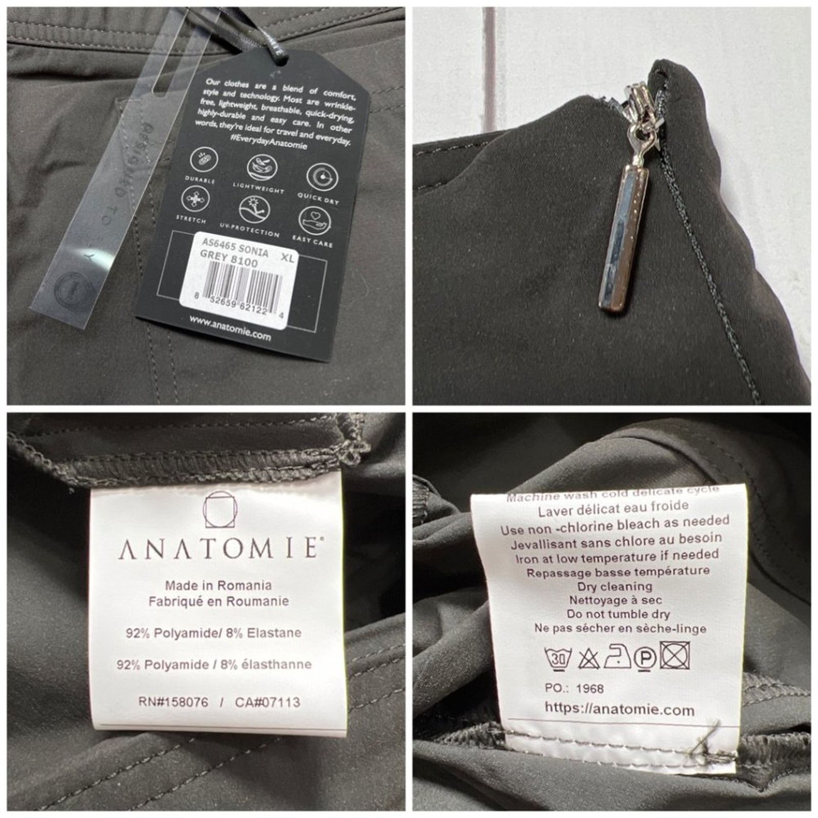 Other Anatomie Sonia Curvy Side Zip Travel Pant Gray XL 37x32 Size 40" / US 18 - 6 Thumbnail
