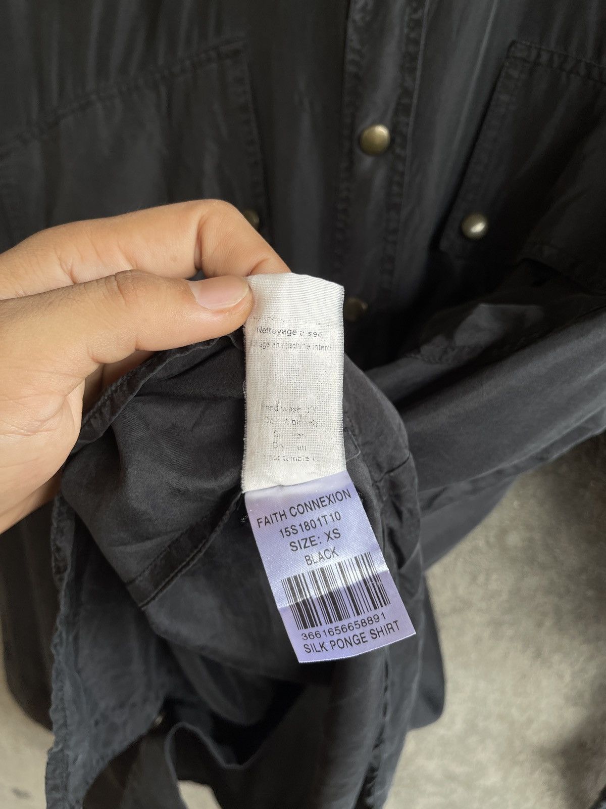 Faith Connexion FAITH CONNEXION SILK PONGE SHIRT BUTTON UP LONG SLEEVE Size US XS / EU 42 / 0 - 9 Thumbnail