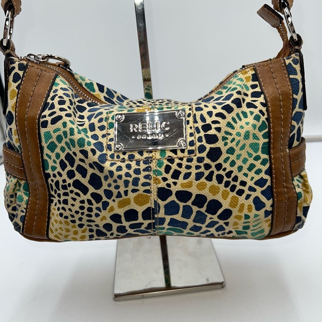Relic Relic Colorful Mosaic Braided Handles Faux Leather Shoulder Bag Size ONE SIZE - 2 Thumbnail