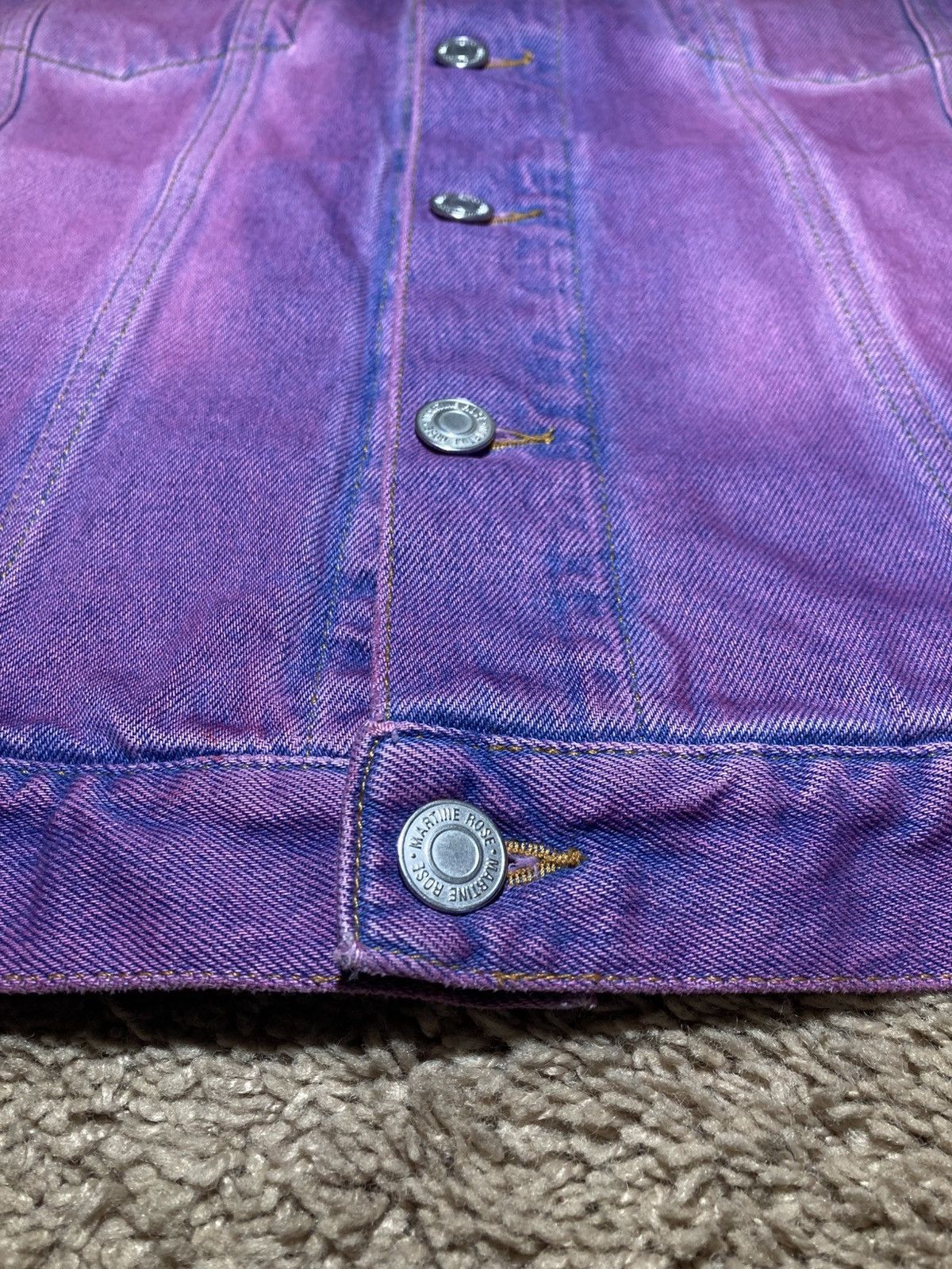 Martine Rose AW19 Martine Rose Dyed Pink Faded Denim Jacket Type 3 Rust Size US S / EU 44-46 / 1 - 5 Thumbnail