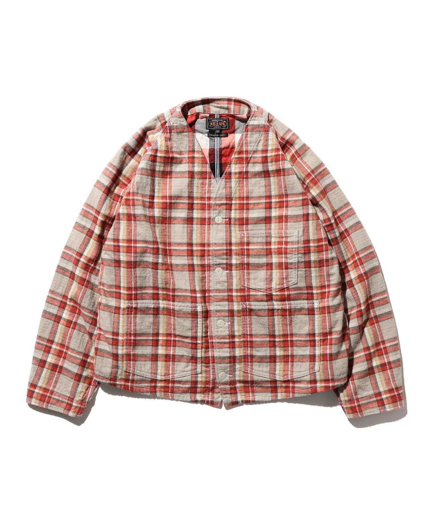 Beams Plus Beams Plus Red White Plaid Shirt Jacket Size US M / EU 48-50 / 2 - 1 Thumbnail