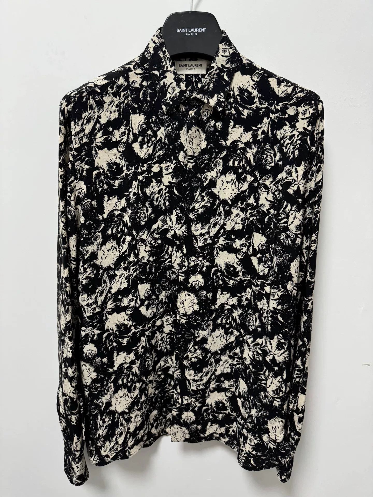 Saint Laurent Paris Saint Laurent Silk Floral Print Shirt Size S / US 4 / IT 40 - 1 Thumbnail