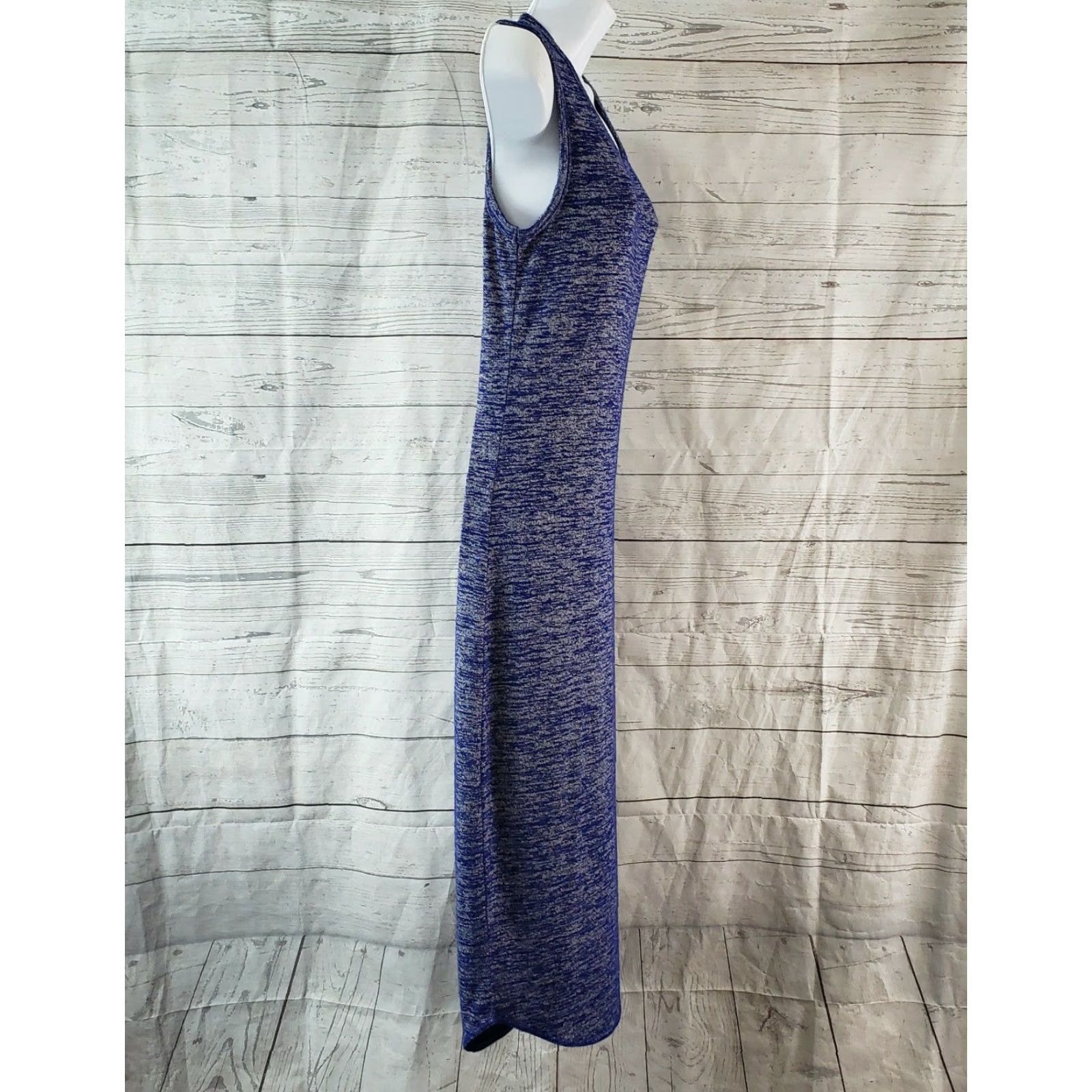 Vintage VINTAGE Wilfred Free Womens Knit Dress Sleeveless Midi Blue Gray Rayon Blend M Womens Size M / US 6-8 / IT 42-44 - 3 Thumbnail