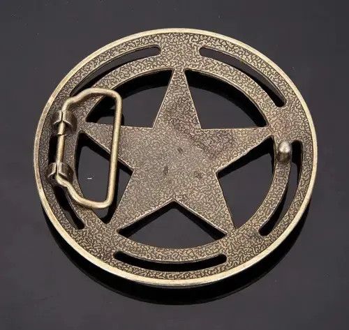 Other Round Star Belt Buckle ( Buckle only ) Size ONE SIZE - 4 Thumbnail