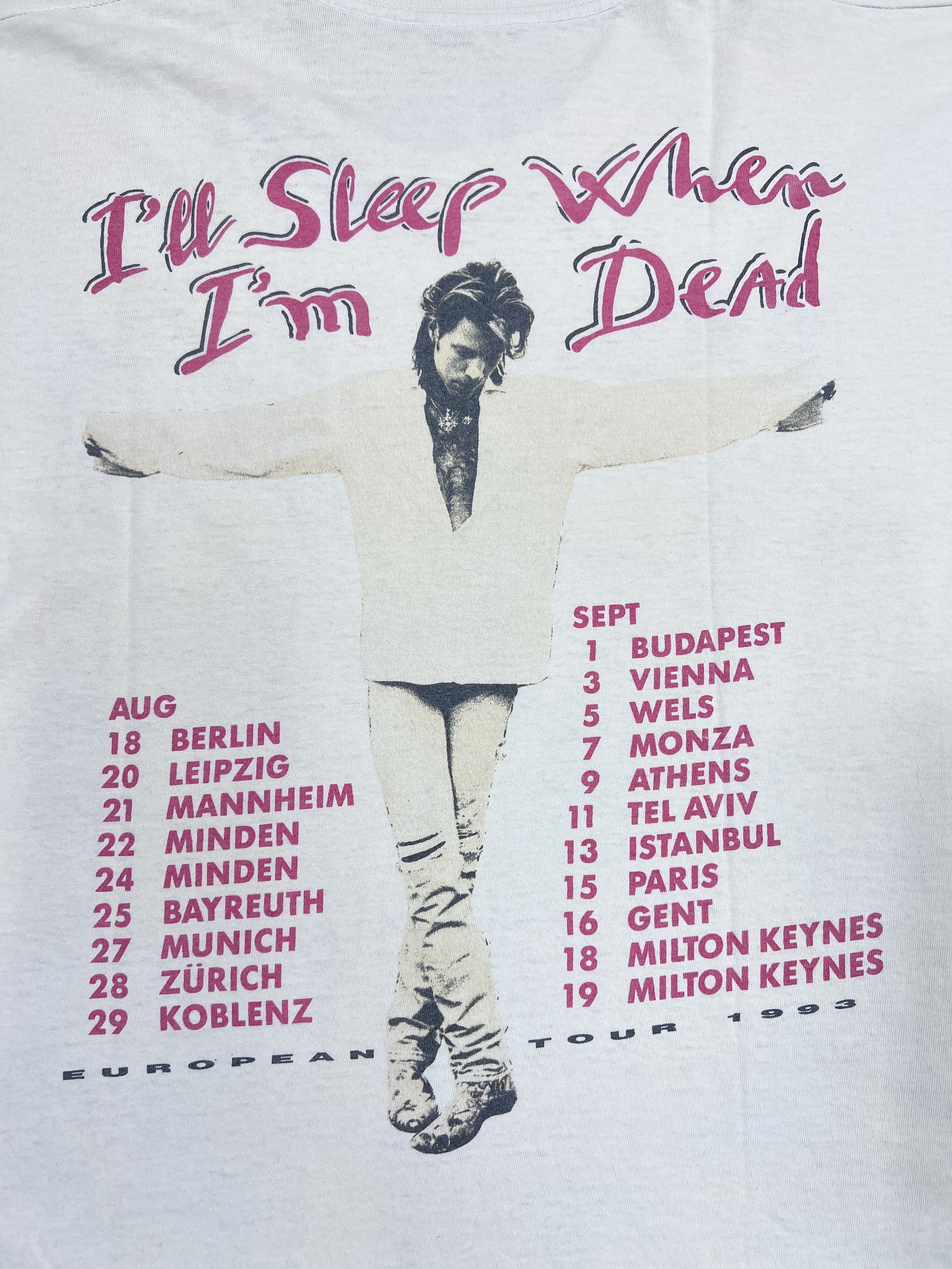 Band Tees × Bon Jovi × Vintage Bon Jovi T-Shirt 1993 I'll Sleep When I'm Dead Eropean Tour Size US L / EU 52-54 / 3 - 20 Thumbnail