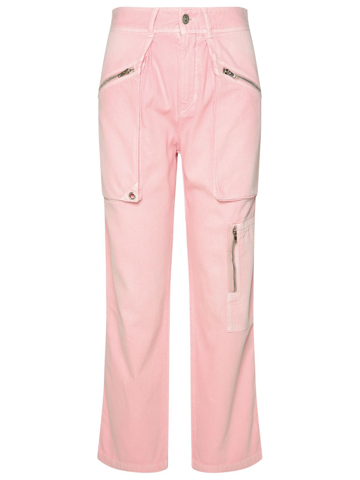 image of Isabel Marant 'juliette' Pink Cotton Trousers, Women's (Size 26)