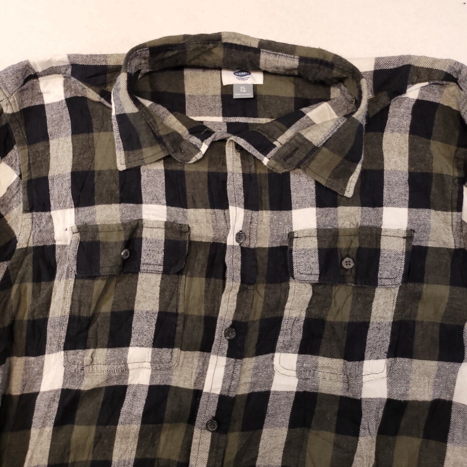 Old Navy Old Navy GIngham Flannel Shirt Mens Size XL Green Black Size US XL / EU 56 / 4 - 1 Thumbnail