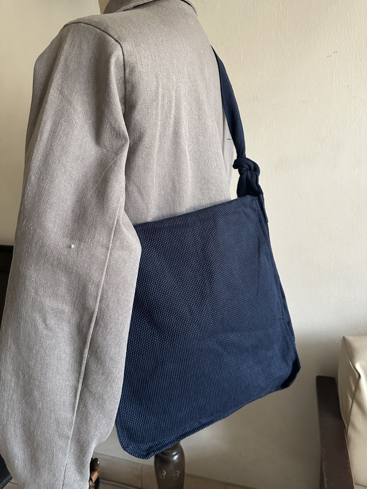 Japanese Brand 1990s Japanese Indigo Zudabukuro Kendo Sling Bag Size ONE SIZE - 12 Thumbnail