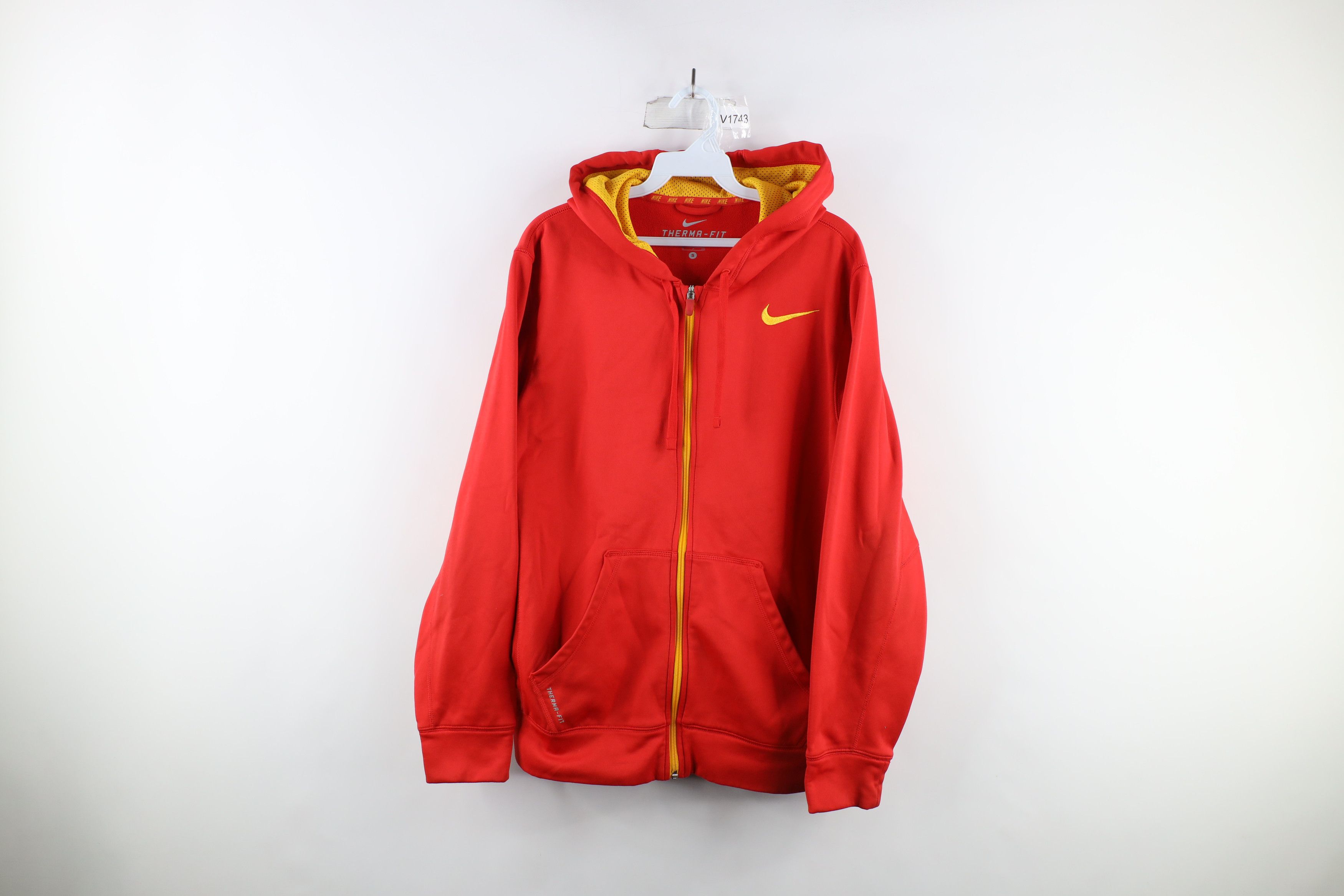 Nike Nike Therma Fit Distressed Full Zip Hoodie Sweatshirt Red Size US S / EU 44-46 / 1 - 1 Thumbnail