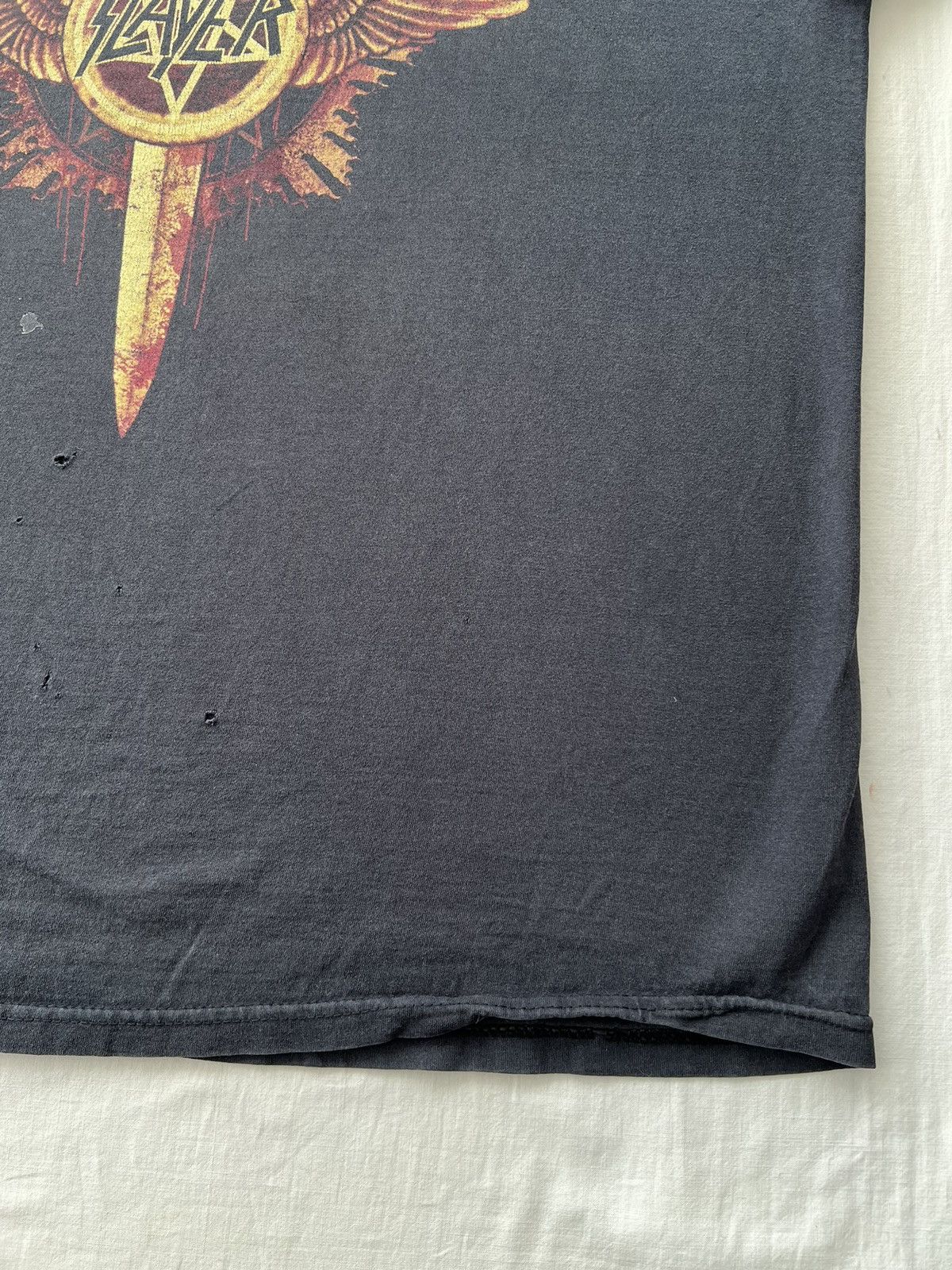 Band Tees Vintage 2000s Slayer Eagle Metal Band Y2k Black T-shirt Size US XL / EU 56 / 4 - 6 Thumbnail
