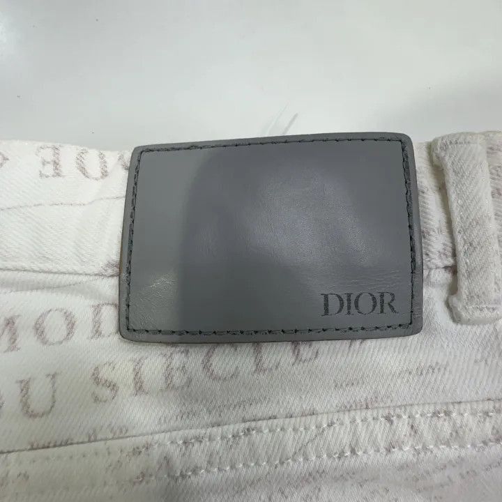 Dior Dior Dior White Graphic Print Jeans 0079-2507 Size US 31 - 9 Thumbnail