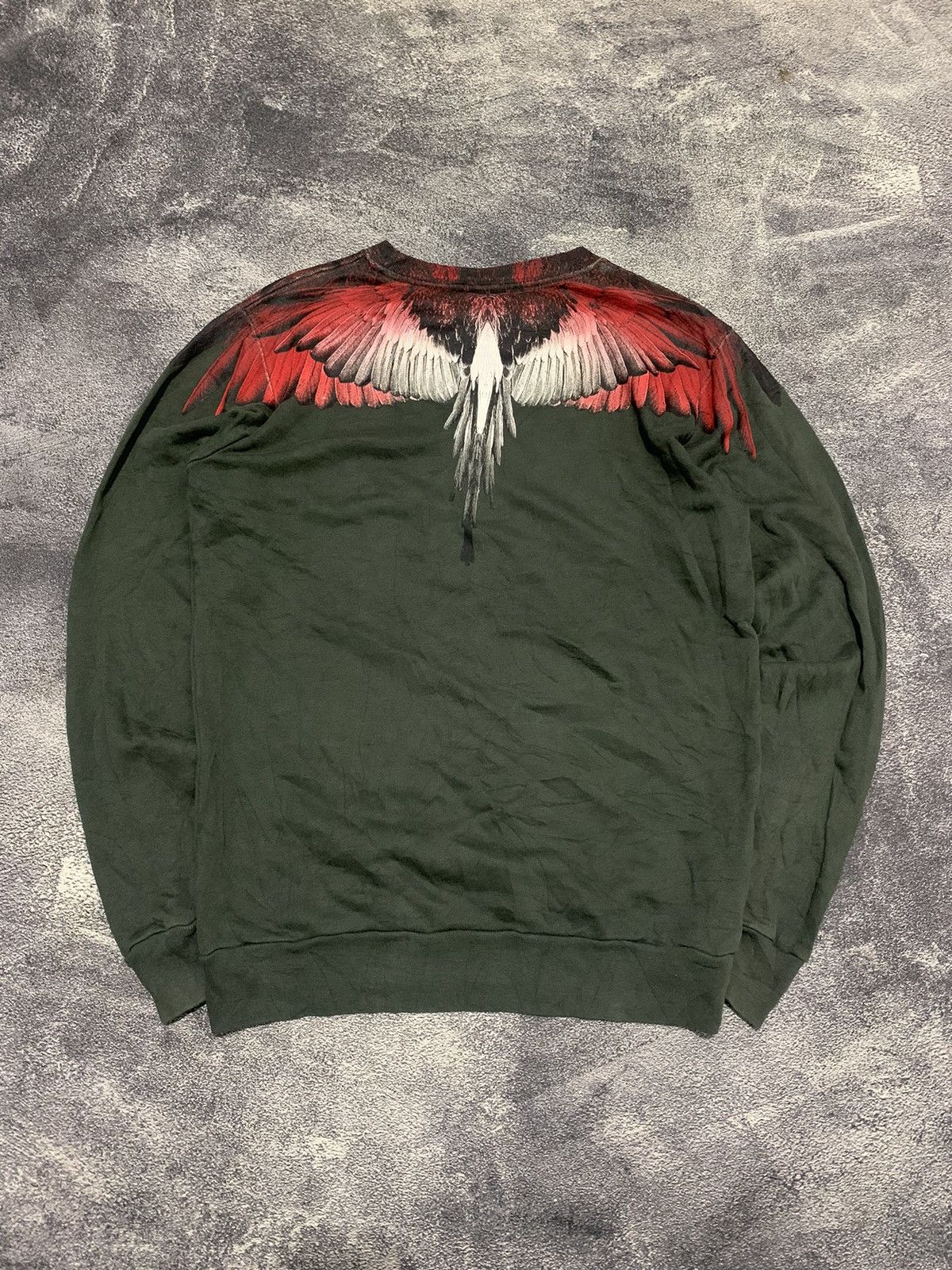 Marcelo Burlon Sweater Marcelo burlon red wings military green Size US L / EU 52-54 / 3 - 2 Thumbnail
