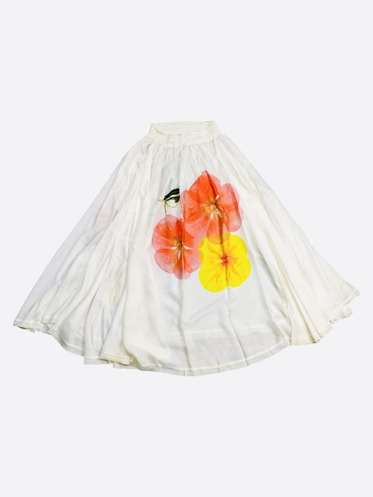 Yohji Yamamoto Y’S Yohji Yamamoto - Flower Flowy Ruffle Skirt Size 29" - 2 Thumbnail