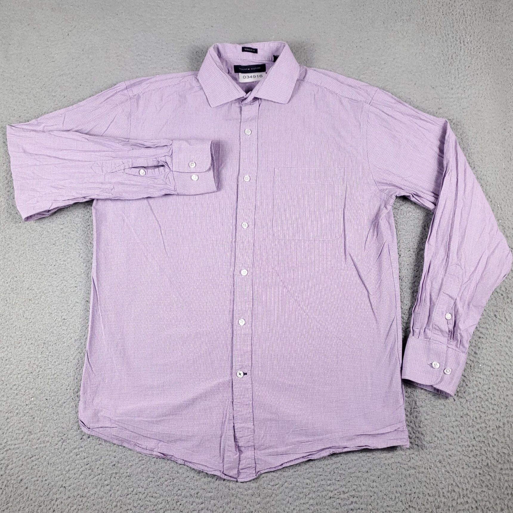 Tommy Hilfiger Tommy Hilfiger Purple Casual Button-Up Shirt Mens Medium Long Sleeve Size US M / EU 48-50 / 2 - 2 Thumbnail