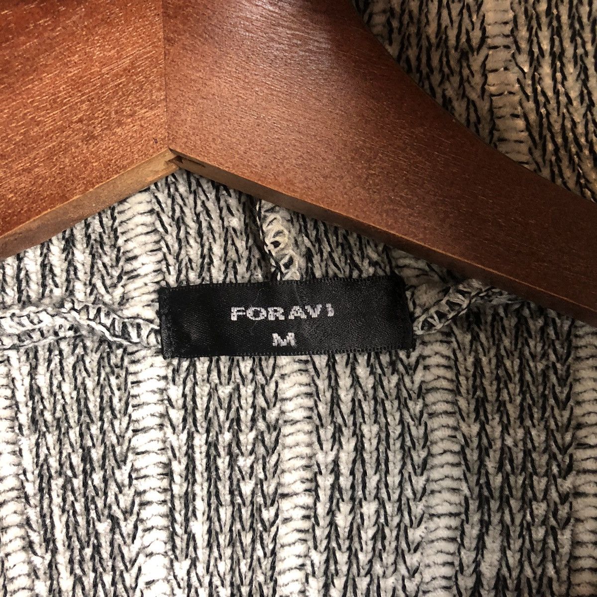 Homespun Knitwear DL Foravi White stripe sweater Hoodie Knitwear #C497 Size US M / EU 48-50 / 2 - 10 Thumbnail