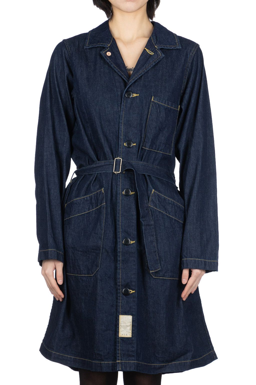 Japanese Brand KAPITAL Denim Shop Coat Indigo Size S / US 4 / IT 40 - 6 Thumbnail