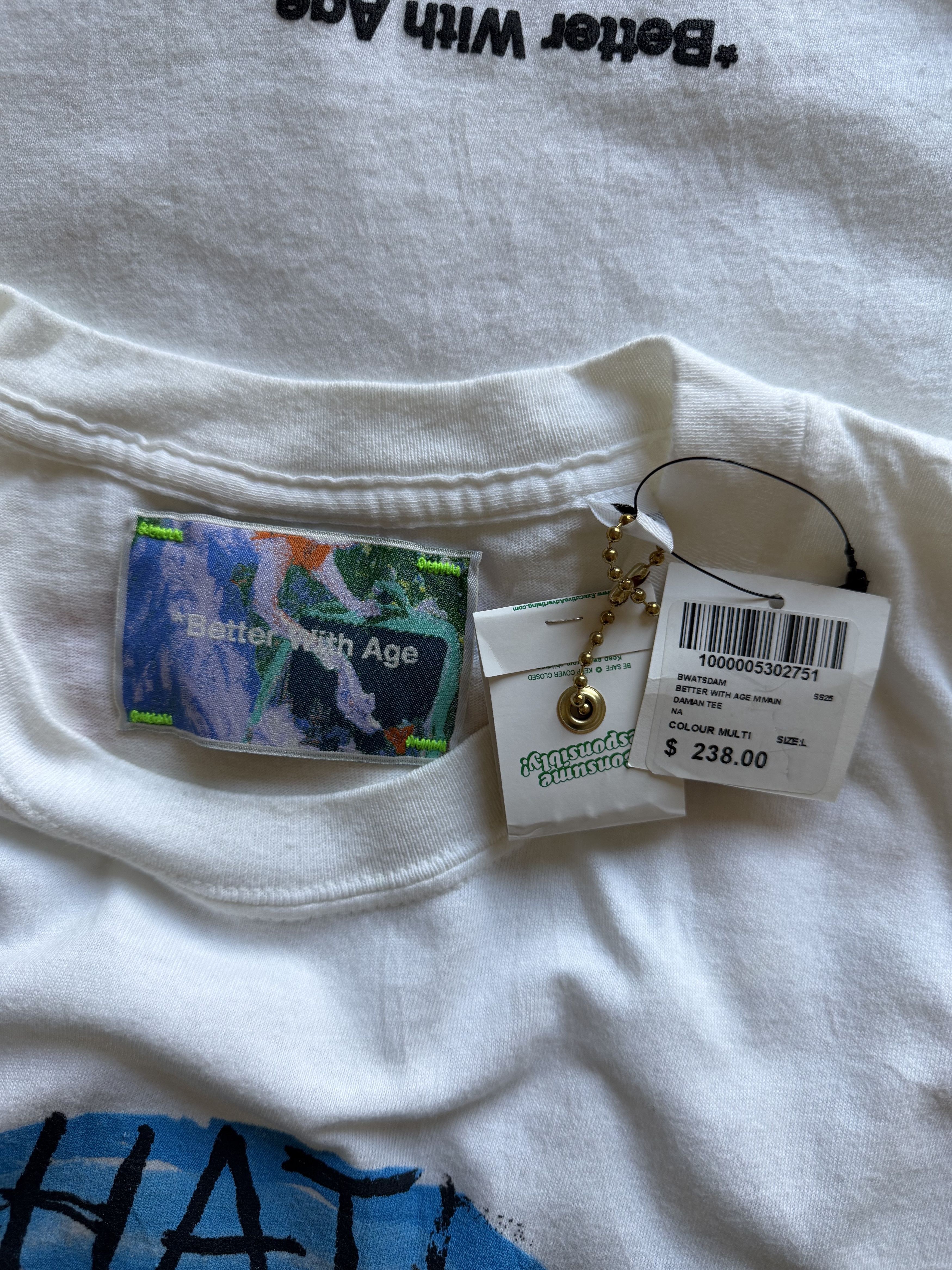 Better With Age Better With Age Damian Tee in White Size US L / EU 52-54 / 3 - 8 Thumbnail