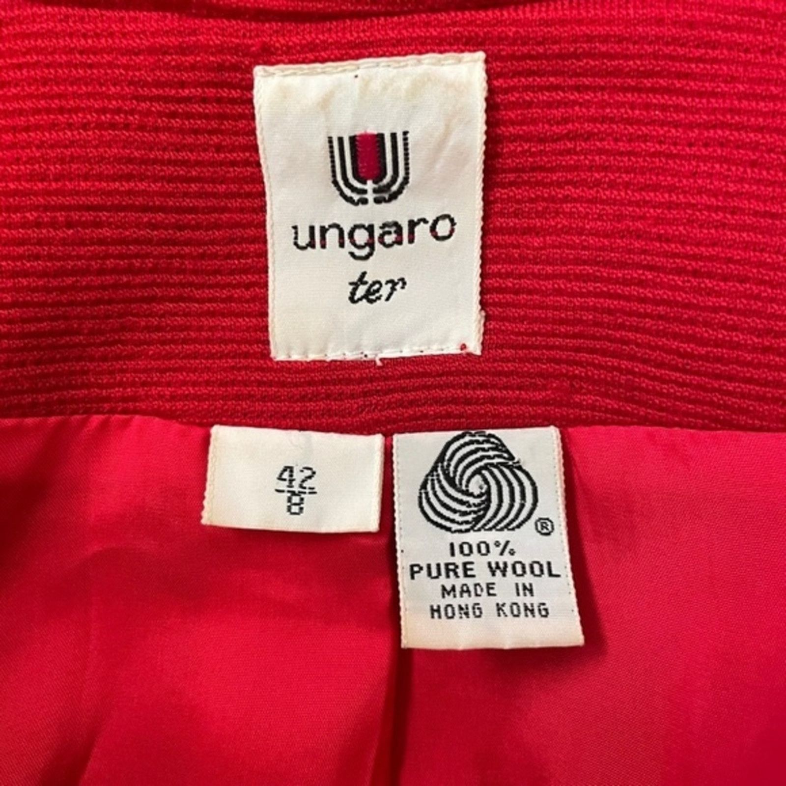 Emanuel Ungaro × Vintage Ungaro Ter x Emanuel Ungaro Vintage Red Wool Jacket Coat Size M / US 6-8 / IT 42-44 - 5 Thumbnail
