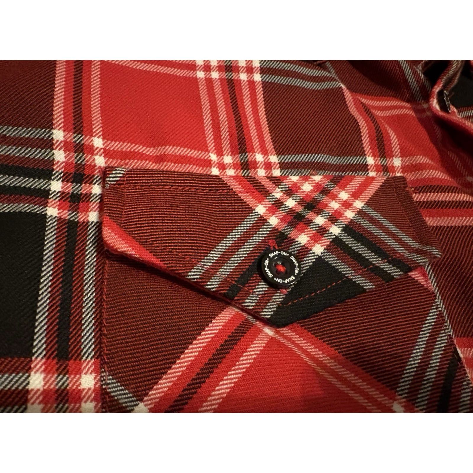 Vintage VINTAGE Dixxon Long Sleeve Red Plaid Flannel Shirt Limited Edition Snap-On Mens Large Size US L / EU 52-54 / 3 - 4 Thumbnail