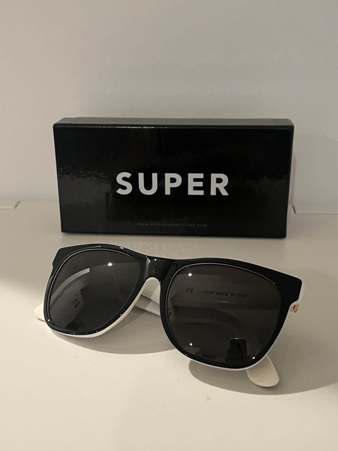 Retrosuperfuture Retrosuperfuture Black, White, Gold Sunglasses Size ONE SIZE - 5 Thumbnail
