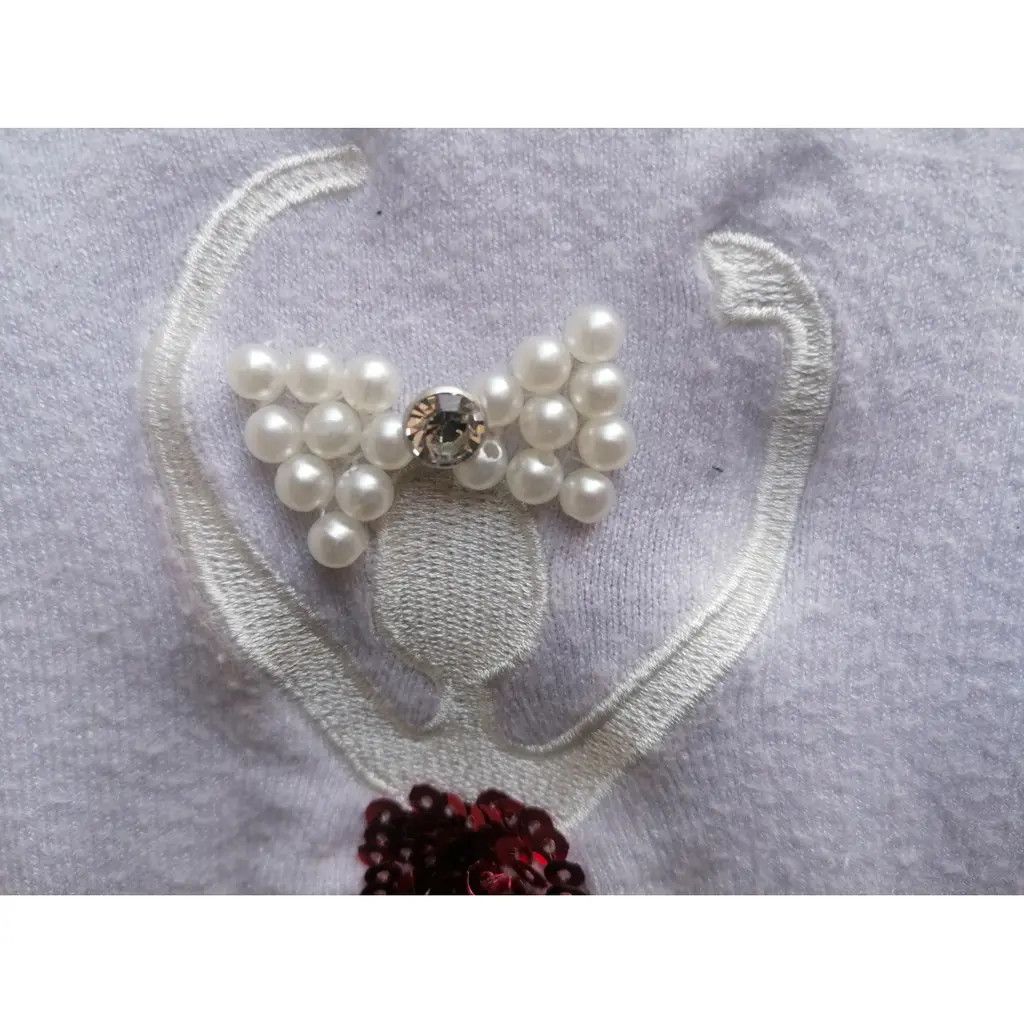 Other White Ballerina Sequin Long Sleeve Top Size S / US 4 / IT 40 - 5 Thumbnail