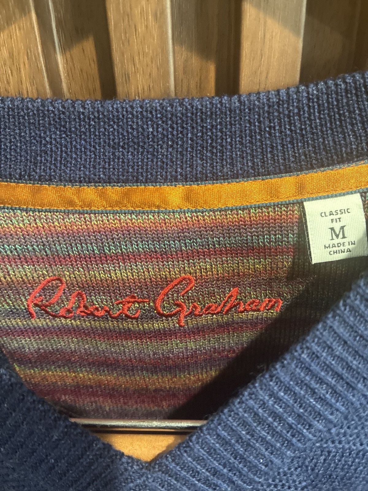 Robert Graham Robert Graham Navy Sweater Size US M / EU 48-50 / 2 - 2 Thumbnail
