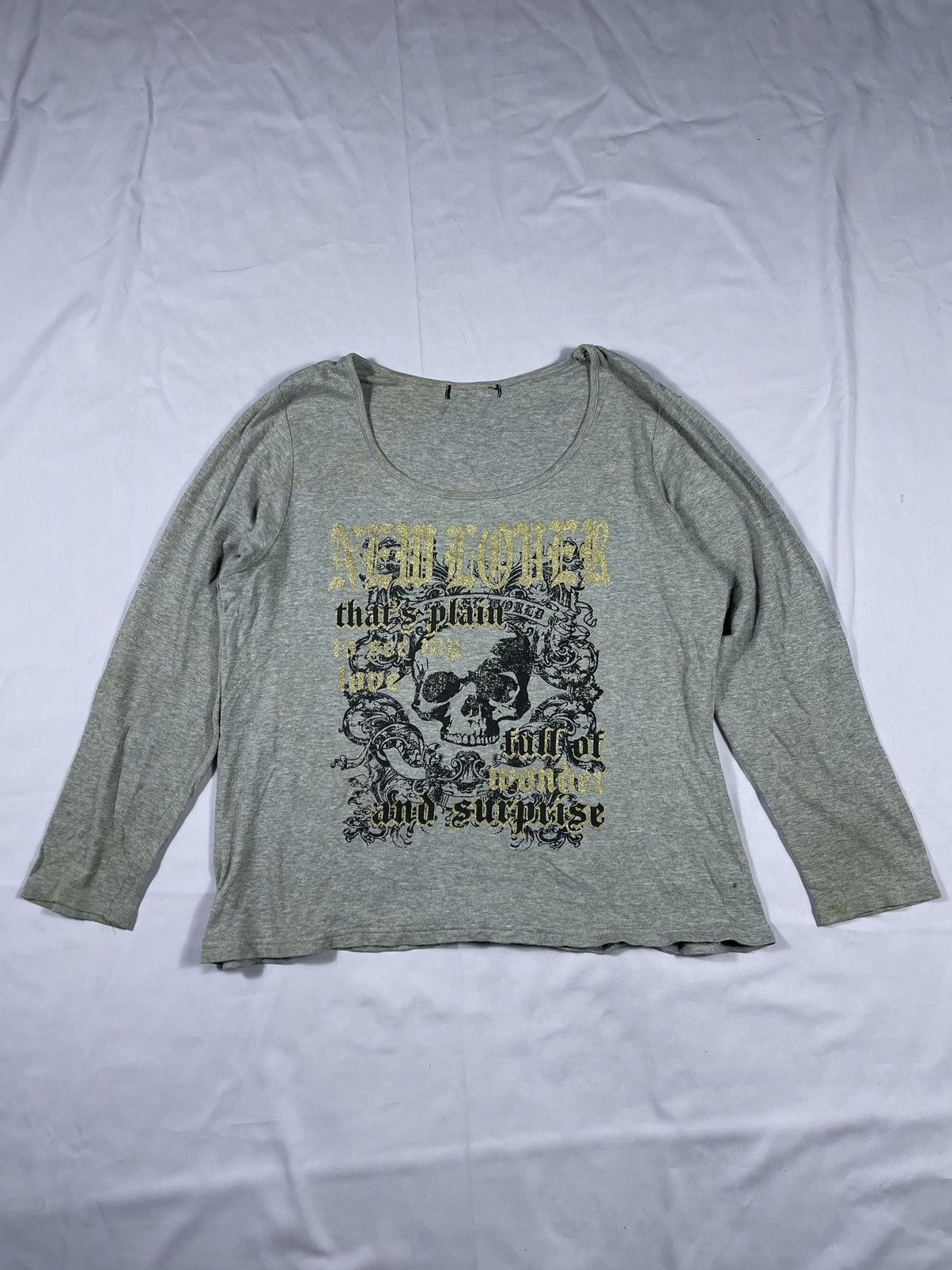 If Six Was Nine × Japanese Brand × Le Grande Bleu (L.G.B.) JAPANESE NEW LOVER POEM SKULL LONG SLEEVE IFSIX STYLED Size L / US 10 / IT 46 - 1 Thumbnail
