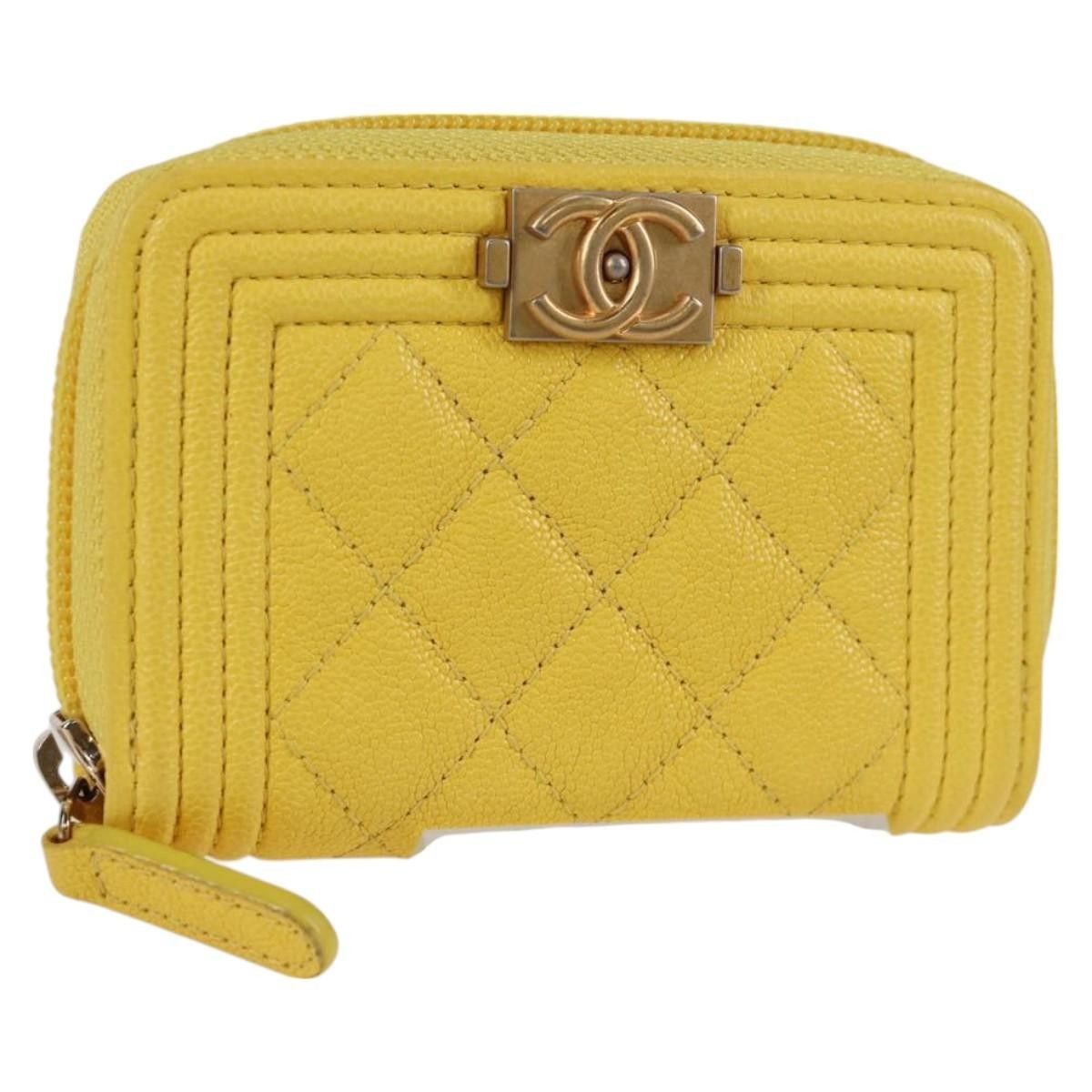 Chanel Compact Boy Wallet Caviar