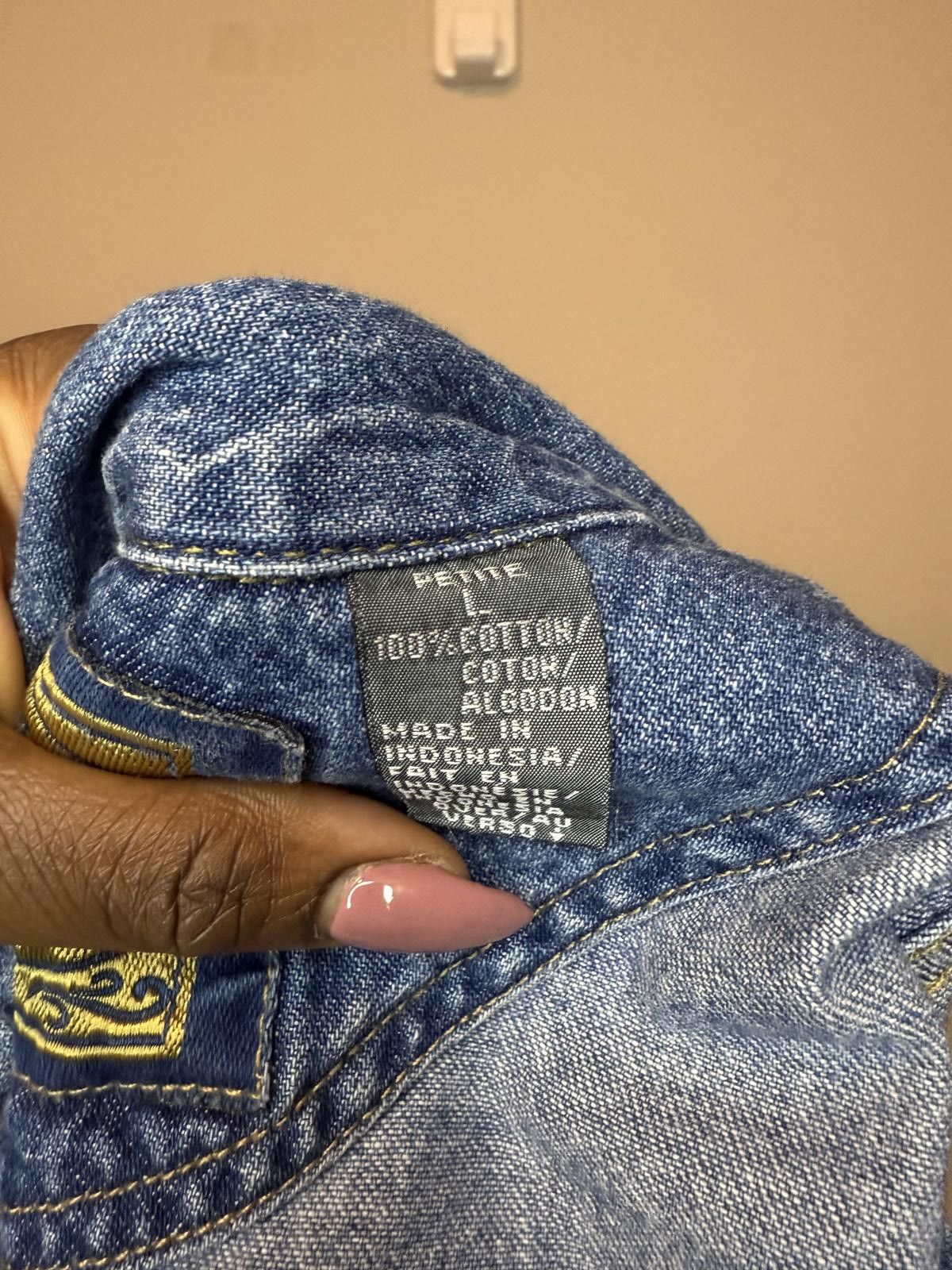 Designer Vintage Denim Jean Liz Claiborne Utility Vest Size L / US 10 / IT 46 - 6 Thumbnail
