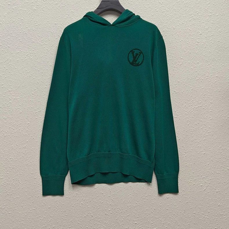 Louis Vuitton Louis Vuitton Flocked LOGO Lake Green Hoodie Size US M / EU 48-50 / 2 - 1 Thumbnail