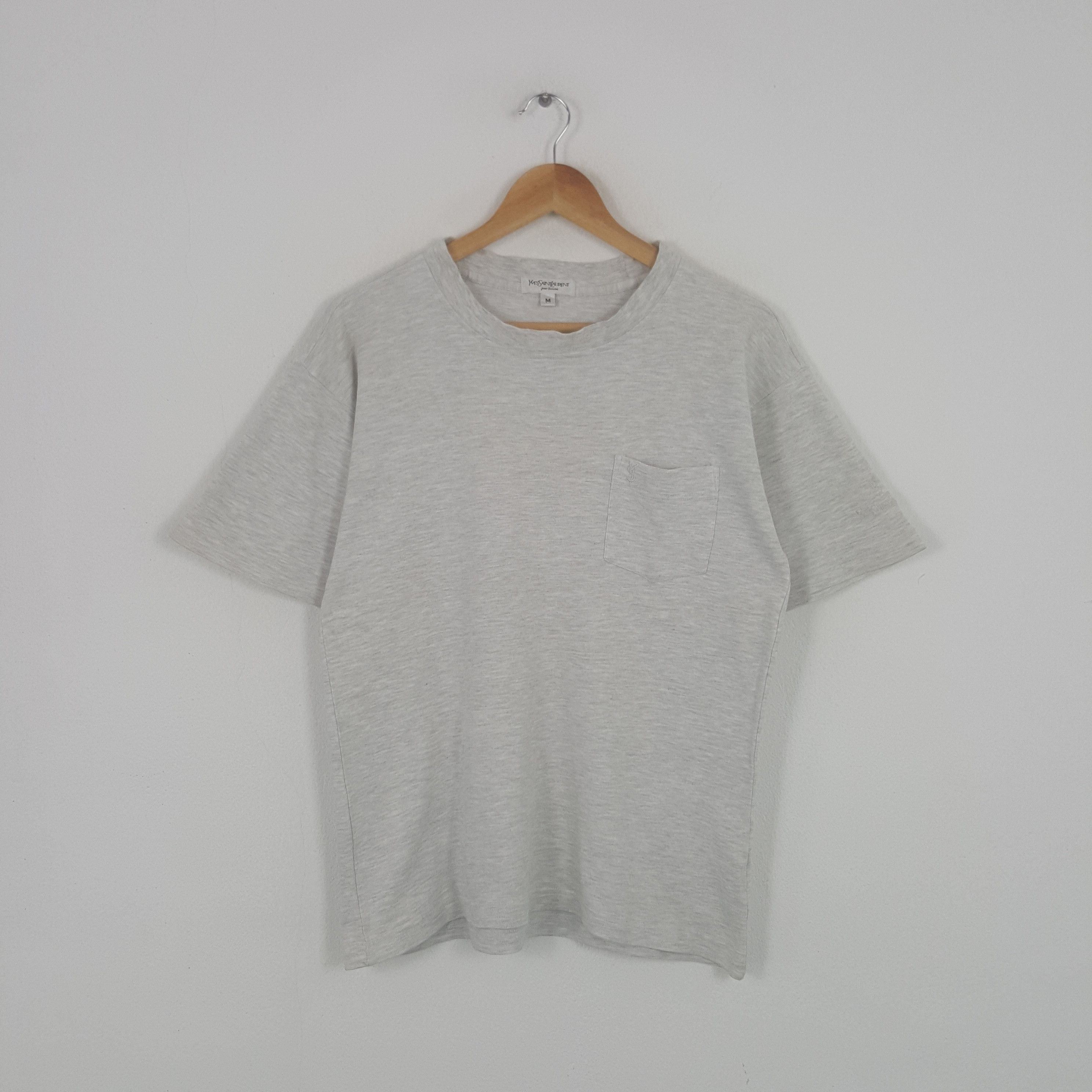 Vintage × Yves Saint Laurent Vintage Yves Saint Laurent Italian Brand Plain Tshirt Size US L / EU 52-54 / 3 - 1 Thumbnail