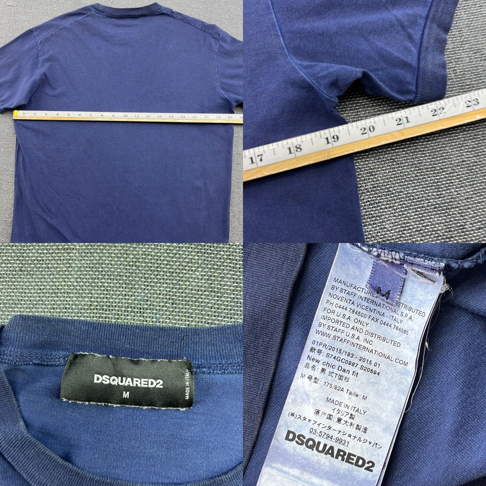Dsquared2 Dsquared2 Ciro Dog Shirt Mens Medium Blue Short Sleeve Tee French Bulldog Shirt Mans M Blue Dog Tee Shirt Size US M / EU 48-50 / 2 - 8 Thumbnail