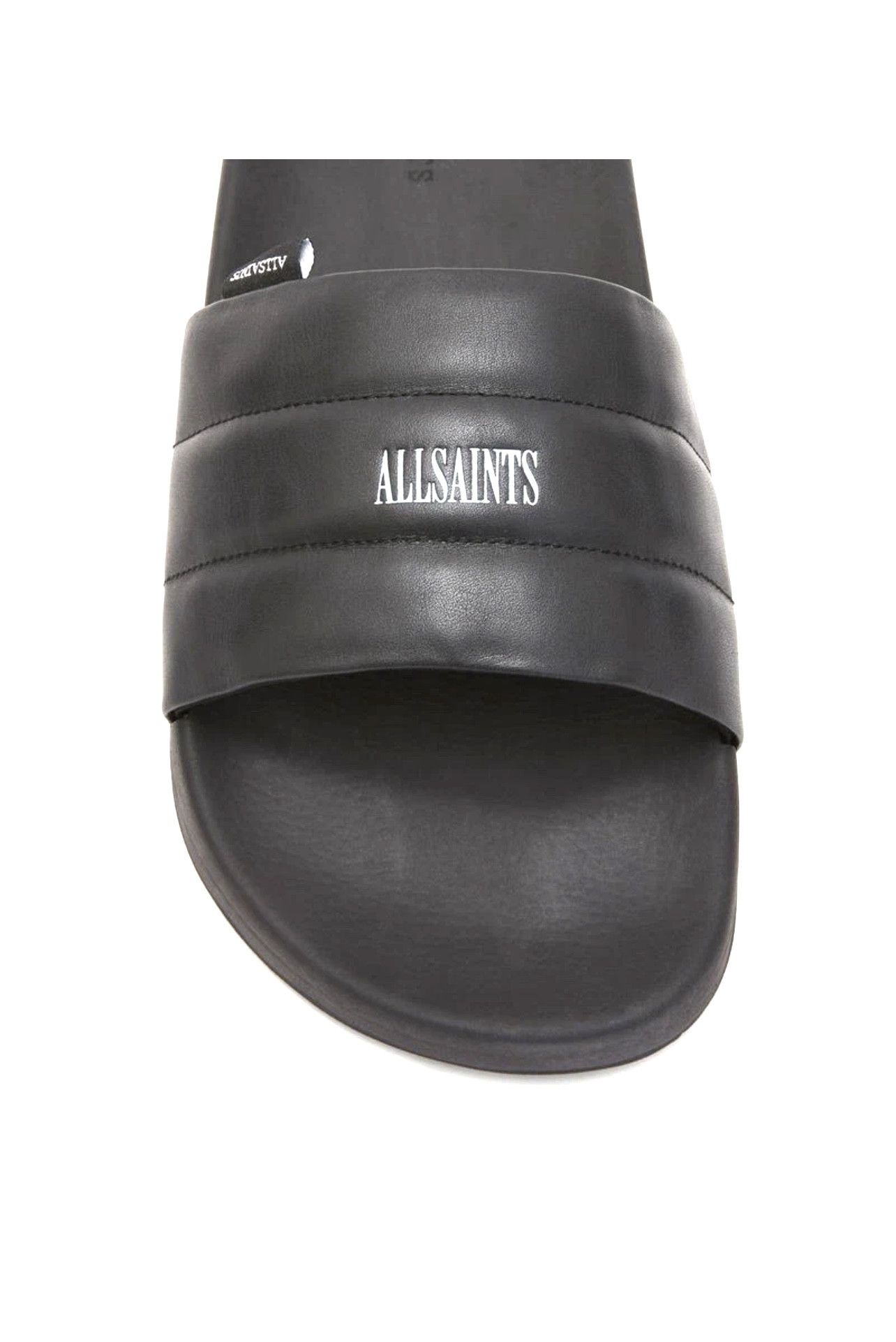Allsaints NEW, ALLSAINTS SHELL LEATHER SLIDES / SANDALS Size US 12 / EU 45 - 4 Thumbnail