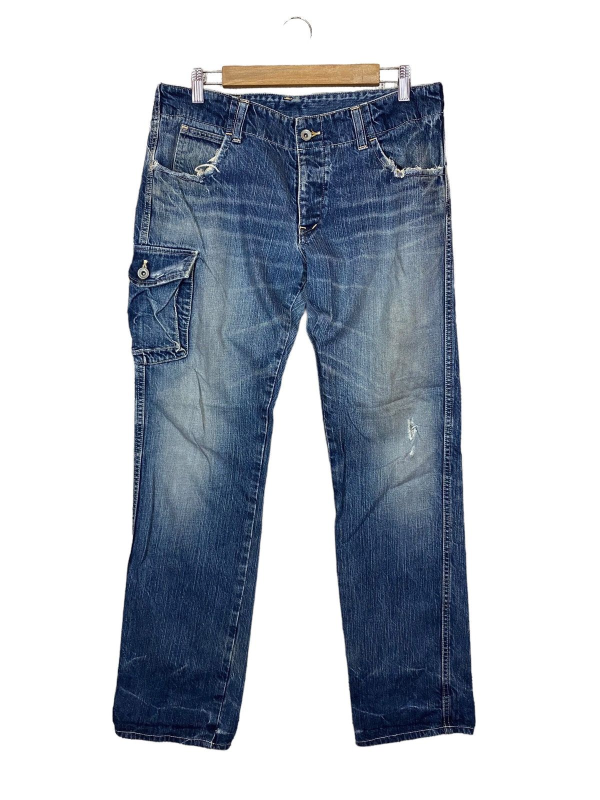 Edition Japan × Japanese Brand × Johnbull John bull distressed denim regular fits Size US 33 - 1 Thumbnail