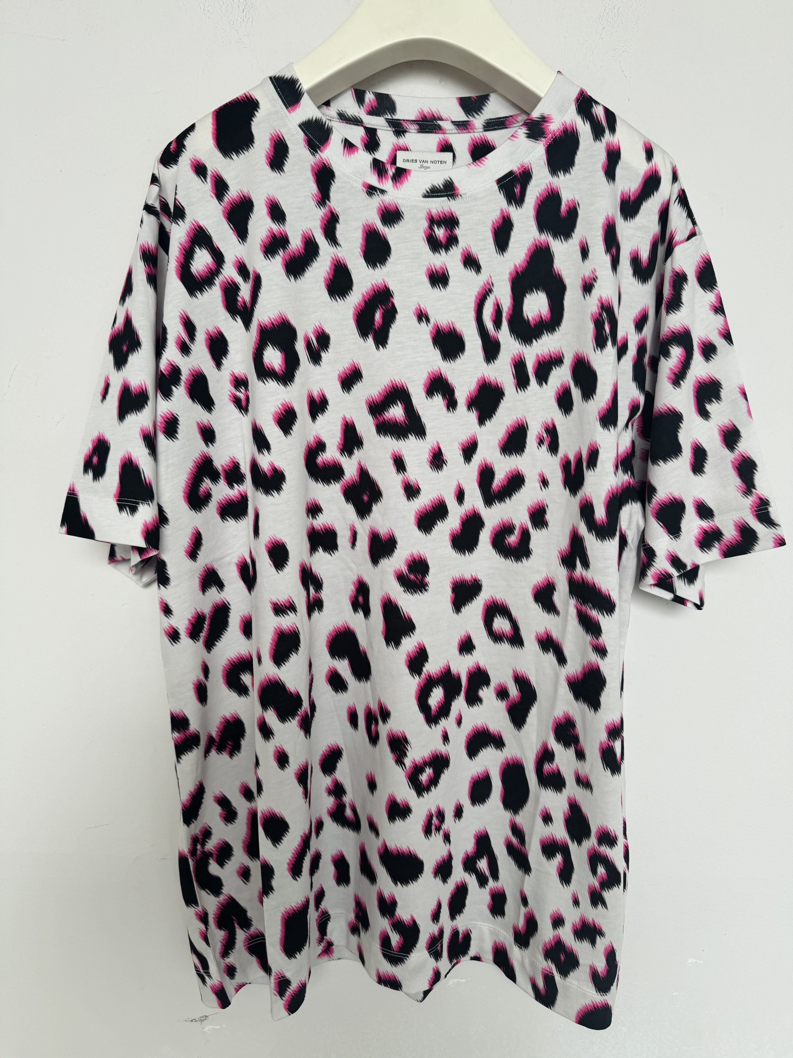 Dries Van Noten Leopard-Print Cotton-Jersey T-Shirt Size US L / EU 52-54 / 3 - 1 Thumbnail
