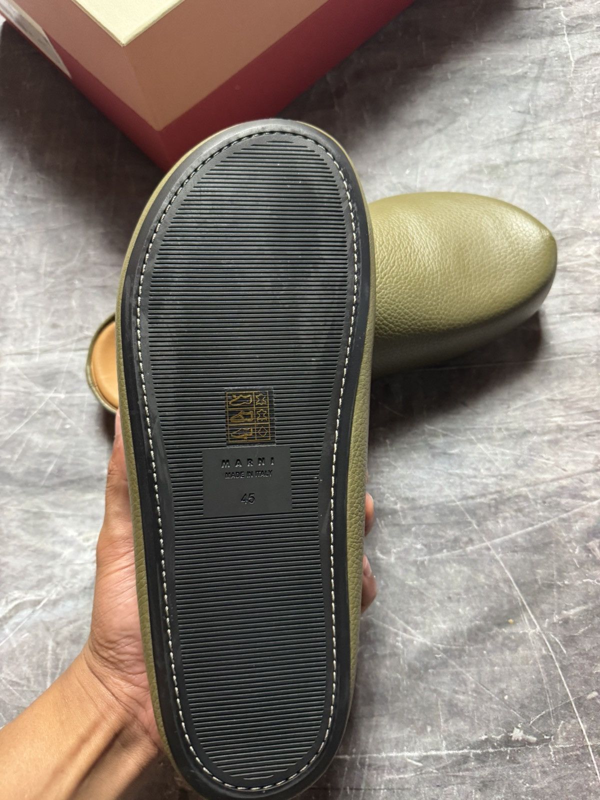 Marni Marni Embroidered Logo Sabot in Olive Size US 12 / EU 45 - 6 Thumbnail