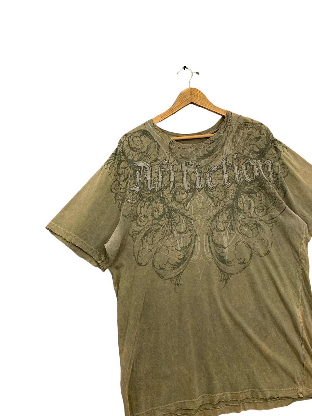 14th Addiction Affliction Distressed Thrash Gothic Punk Angel Wing USA Tee Size US XXL / EU 58 / 5 - 10 Thumbnail