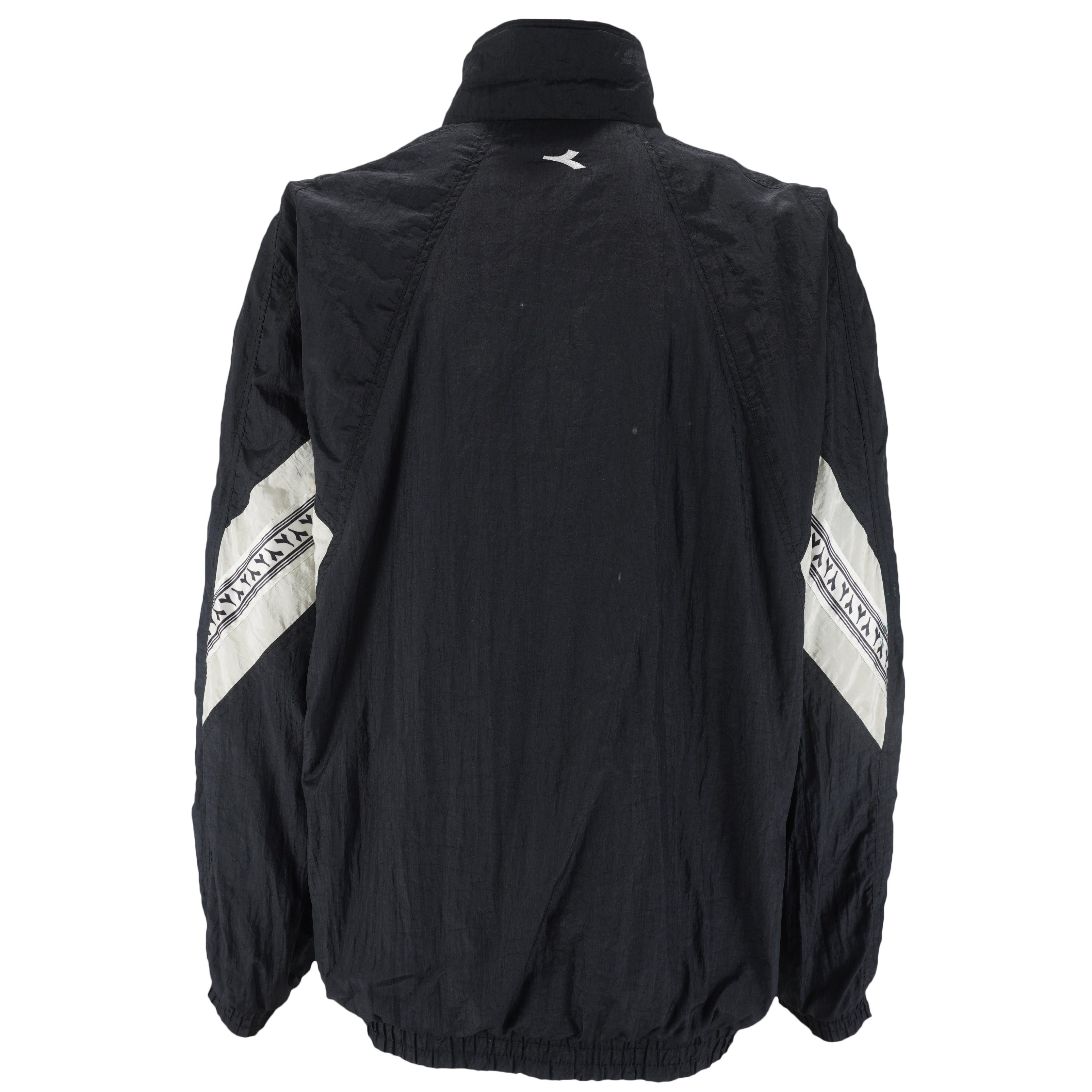 Diadora Black & White Taped-Logo Jacket 1990s Size US XL / EU 56 / 4 - 3 Thumbnail