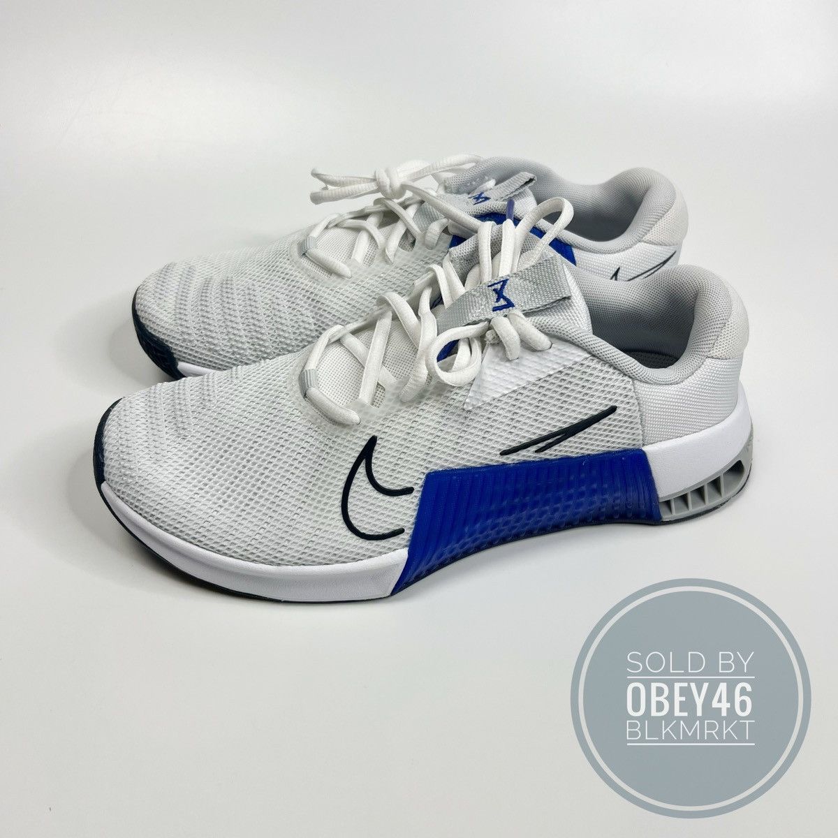 image of Nike Metcon 9 White/pure Platinum/racer Blue 7.5M 9W Shoes, Men's