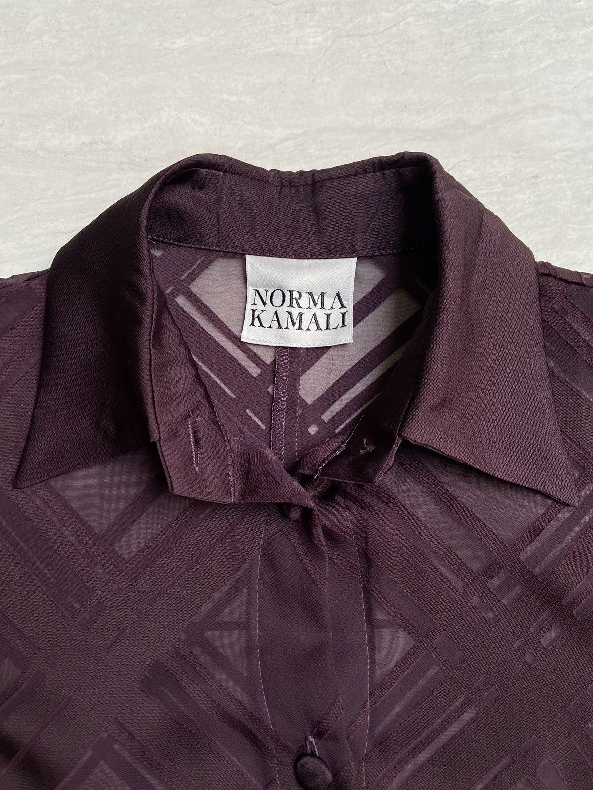 Designer NORMAL KAMALI Mesh Shirt Size US XS / EU 42 / 0 - 10 Thumbnail