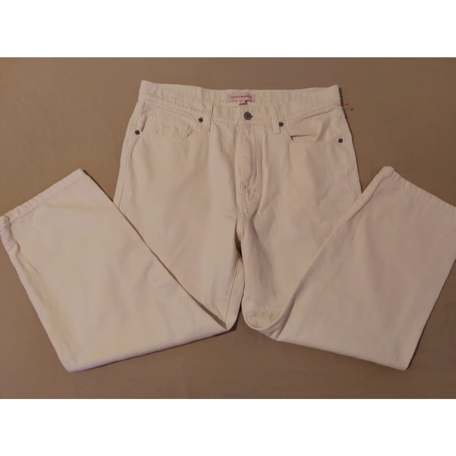 Lucky Brand VINTAGE Lucky Brand Jeans Womens 10 30 White Cropped 90s High Rise Denim Pant Baroque Womens Size 32" / US 10 / IT 46 - 4 Thumbnail