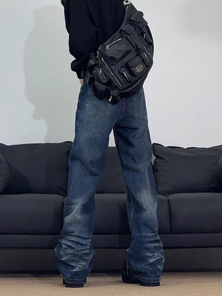 Japanese Brand × Jean High street distressed washed baggy straight leg jeans Size US 29 - 3 Thumbnail