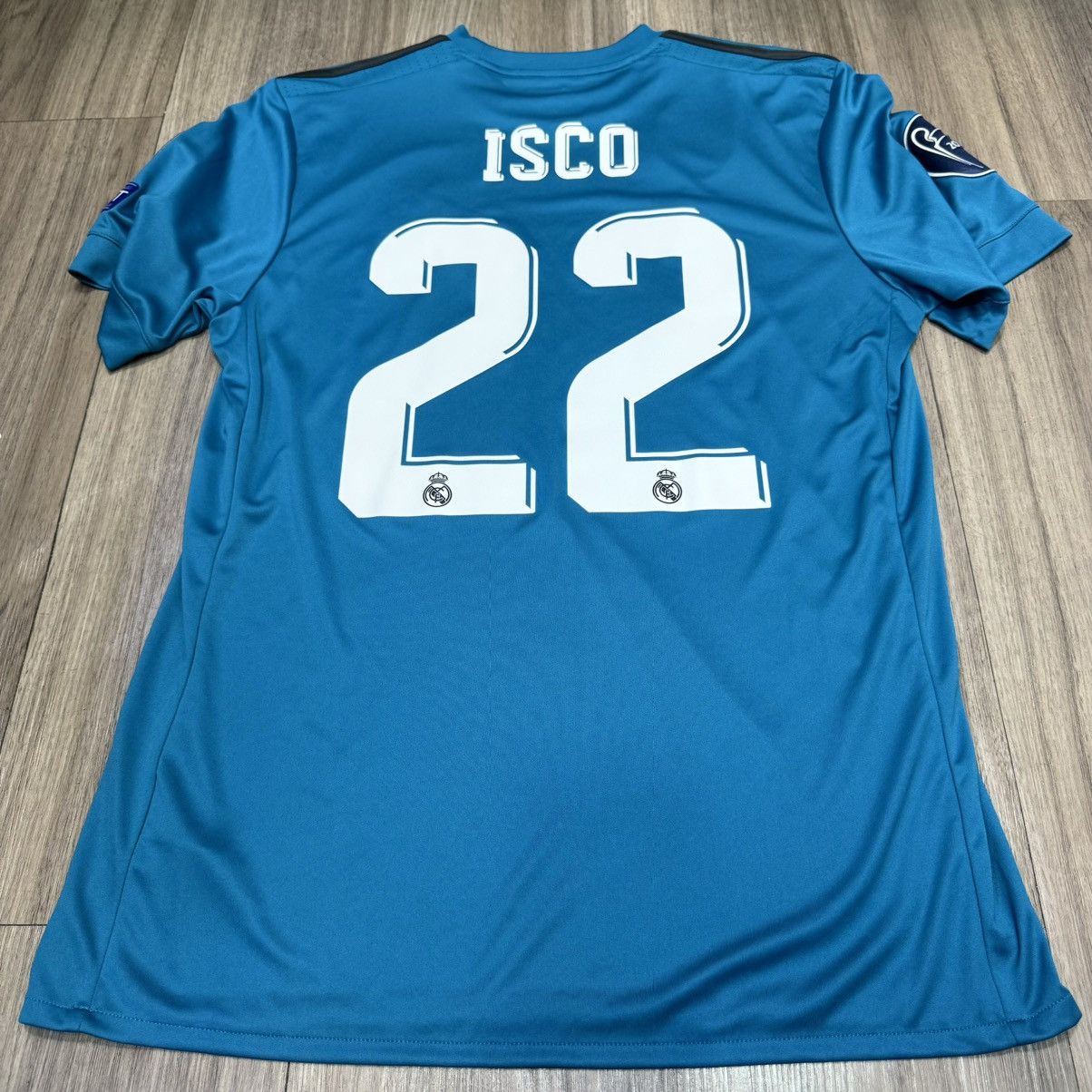 Adidas Real Madrid 17/18 C/L third away shirt #22 Isco Size US M / EU 48-50 / 2 - 2 Thumbnail