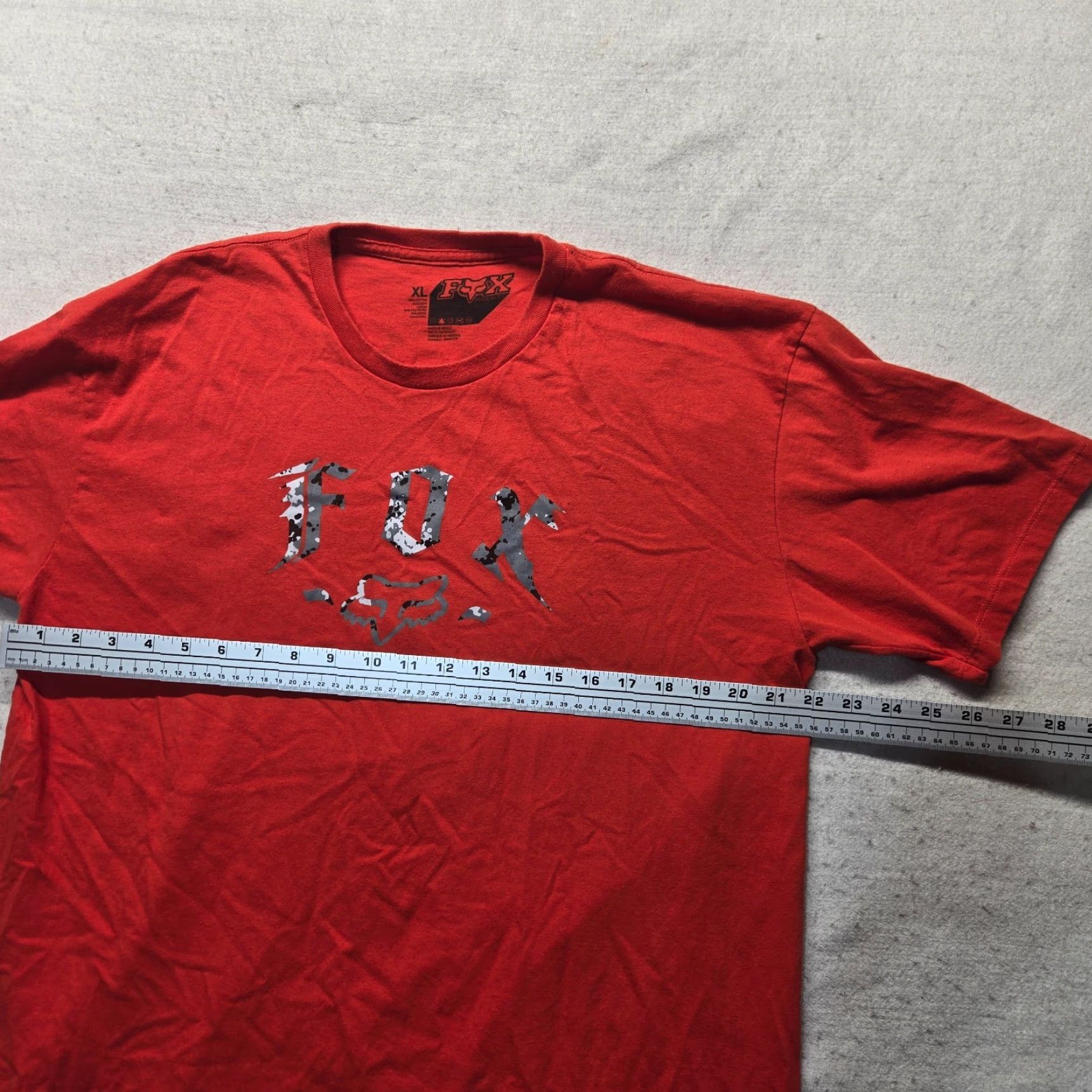 Fox Racing Fox Racing T-Shirt Men's XL Red Short Sleeve Cotton Racing American 2020s Size US XL / EU 56 / 4 - 4 Thumbnail